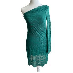 Gianni Bini off the shoulder green dress S